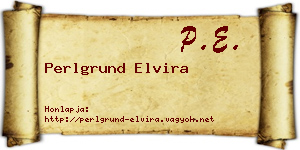 Perlgrund Elvira névjegykártya